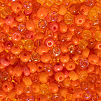 John Bead Czech Glass Seed Beads 6/0 Orange Mega Mix Beads for Jewelry Making Crafts, 23g Vial - color: Orange Mega Mix