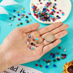 Pandahall 180Pcs 2 Hole Glass Tila Square Seed Beads 5mm Rectangle Mini Spacer Flat Beads for Bracelet Necklace Jewelry Making - color: Spray Painted-9 Colors