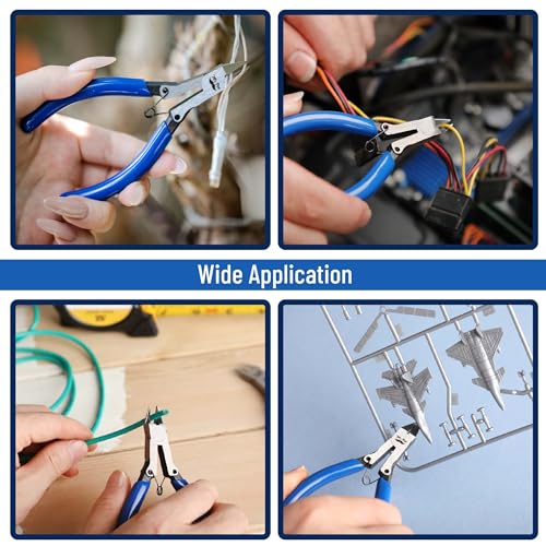 Mr. Pen 5 Inch 2 Pack Wire Cutters - Diagonal, Flush, Side, Nippers, Cutting Pliers - color: Blue, size: 5 inch, 2 Pack