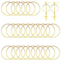 40pcs 40mm Earring Hoops for Jewelry Making,Earrings Beading Hoop Earring Finding Round Beading Hoop Open Bezel Pendant Frame for DIY Crafts Accessories Supplies Women Gifts(Gold) - color: 40pcs;40mm;Gold