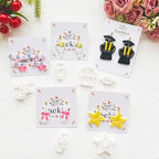 Graduation Polymer Clay Cutters Set - 9pcs Sharp & Durable Class of 2026, Grad, Owl, Cap, Gown, Cake & Star Shapes for DIY Earring Jewelry Making, Soft Clay Crafts & Class Party Supplies - color: 2N color