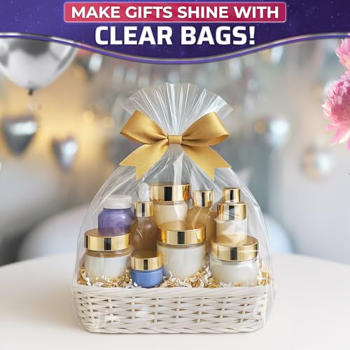 16x24 Shrink Wrap Bags for Gifts – 50 Pcs Clear Heat Shrink Wrap for Mother’s Day Packaging, Works with Hair Dryer at Medium Temperature – Neat Storage for Clothing, Cosmetics, Boxes & Bulky Items - size: 1 count (Pack of 50)