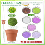 Potchen 13155 Pcs Wisteria Craft Beaded and 5 Inch Clay Pot Planter DIY Set, Glass Beads Plant Flower Making Kit with Artificial Moss Hanging Rope Purple Nature Series Colorful Crystal Leaf Jewelry