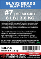 #7 Glass Beads - 8 lb or 3.6 kg - Sand Blasting Abrasive Media (Medium) 60-80 Mesh or Grit