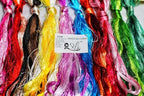 China Natural 100% Mulberry Silk Floss Handmade Embroidery Jewelry Making Threads DIY Kits 30 Colors 22m Each (30pcs) - color: 30 COLOR