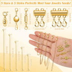 ROADPLUM 26 Pcs Magnetic Necklace Extender, 5 Style Strong Magnetic Jewelry Clasps and Necklace Layering Clasps with Chain Extenders for Women Necklaces Bracelet, Gold and Silver - size: 26 Pcs