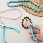 3 Pcs Needle Nose Pliers for Jewelry Making, 4.5 Inch Small Jewelry Pliers Mini Precision Chain Nose Plier for Jewellery Repair, Wire Wrapping, Crafts, Object Grasping (Blue) - color: Blue