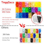 Plastic Snaps with Snap Pliers, 460 Sets 24-Colors Snap Buttons for Sewing, Snap Fasteners Kit for Sewing, Clothing, Crafting
