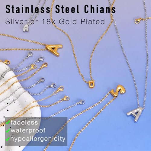 Fadeless Stainless Steel Chains for Jewelry Making, 20 Pack, Hypoallergenic, Silver & Gold Plated Necklace Findings, Accessories (Gold & Silver (25+27")) - color: Gold & Silver (25+27")