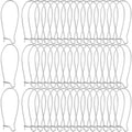 1 Box 120Pcs Kidney Wire Earring Hooks Silver Earring Wires Stainless Steel U Shaped Ear Wires Teardrop Dangle Drop Long Earring Findings for Jewelry Making Supplies DIY Craft Women Beginner - size: 33x13.5x0.6mm
