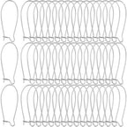 1 Box 120Pcs Kidney Wire Earring Hooks Silver Earring Wires Stainless Steel U Shaped Ear Wires Teardrop Dangle Drop Long Earring Findings for Jewelry Making Supplies DIY Craft Women Beginner - size: 33x13.5x0.6mm