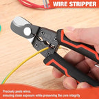 ValueMax 7 Inch Wire Stripper, Cable Cutters, Jacket Removal Cable Stripper, Wire Cutter for Copper, Aluminium Solid and Standard Wire, 4 in 1 Electrical Wire Stripper Tool
