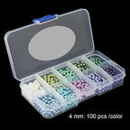 BEADNOVA Satin Pearls Beads for Crafts Tiny Loose Glass Imitation Pearls for Jewelry Making (4mm, 1000pcs, Multi Color) - color: 4mm 1000pcs Mix Lot M02