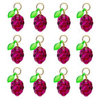 50pcs Glass Pendant Charms - Multicolor Theme Drops for Necklace Craft, Jewelry Making Supplies (Various Styles) - style: Grape