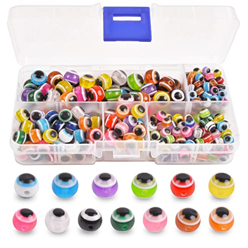 SILANON Fishing Eye Beads Assorted Set, Mixed Color Fishing Line Beads Bait Eggs Round Plastic Fishing Rig Beads Kit for Fishing Lures Texas Carolina Rig Freshwater Saltwater 5mm/6mm/8mm/10mm - color: 310pcs 5-10mm Mixed Kit