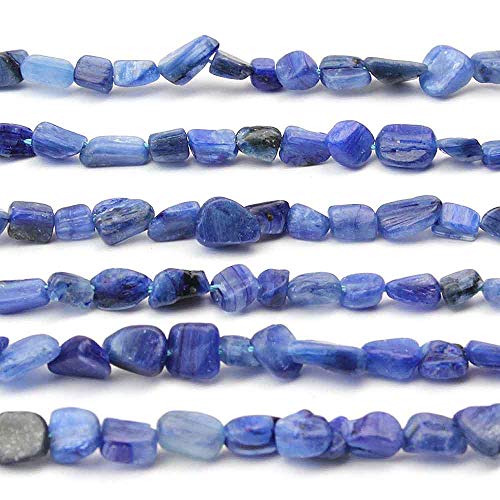 MJDCB Natural Irregular Shape Stone Beads 6-8mm kyanite Gemstone Energy Cured for Jewelry Making Necklaces - color: Kyanite