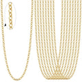 24PCS Gold Necklace Chain for Jewelry Making 1.5MM 18K Gold Plated Stainless Steel Cable Cross Link Chains Bulk for DIY Necklace - color: gold(1.5mm/18 inches)