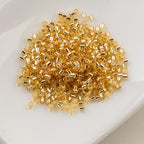 John Bead 25g Cylin Beads Gold Silver Lined 11/0 Glass Cylindrical Seed Beads for Jewelry Bracelets Necklaces Earrings Making Embroidery - color: Gold Silver Lined