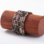 Natural Rhodochrosite Cylinder Tube Beads 4x13mm 38cm/str Loose Semi Gemstone Stone Beads for Making Bracelets Necklace Earrings - color: Rhodochrosite, size: 4x13mm Cylinder
