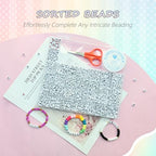Amaney 1500 Pieces 4x7mm White Round Acrylic Alphabet Letter Beads A-Z Number Beads Star Beads Heart Beads and Crystal Line for Jewelry Making - color: White&Number, size: 7x4mm