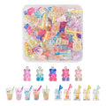 Craftdady Resin Plastic Miniature Food Snack Pendants Charms Ice Drink Juice Pendants Cute Bottle Fruit Keychain Charms Hang Ornament for DIY Craft Earring Bracelet Necklace Jewelry Making - color: Mixed Color Bubble Tea (15 Styles)