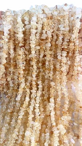 3-5mm Natural Citrine Gemstone Chips Loose Beads Semi Precious for Jewelry Making DIY Handmade Craft Supplies 1 Strand per Bag Approxi 32" - color: Citrine