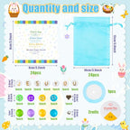 BeYumi Christian Bracelet Craft Kit - 24Pcs DIY Religious Jesus Love You Letter Beads Bracelet with Bible Verse Gift Cards Jesus Faith Craft Kit VBS Week Sunday School Church Party for Kids - style: Jesus Love You