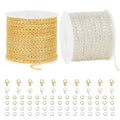 Kyutong 65.6 Feet Stainless Steel Jewelry Making Chains Bulk on Spool 2 Rolls Cross Cable Chain Links Gold Silver Craft Jewelry Supplies with Lobster Clasps Jump Rings for DIY Handcraft - color: Cable Chain