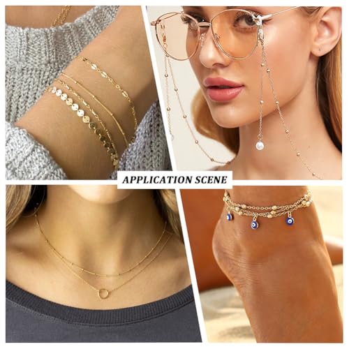 Beebeecraft 1 Box 600Pcs 6 Styles Silver Crimp Beads 18K Gold & Sterling Silver Plated Tube Crimp Beads 1/2/2.5mm Column Stoppers End Caps Loose Spacer Beads for Jewelry Making