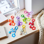 Carabiner Clip 48Pcs Grey Metal Key Ring Clip Circle Keychain Rings Bulk Spring O Ring Round Cute Carabiner Spring Snap Hook Key Chain Clips for DIY Keychain Bag Charm Handbag Purse Dog - color: Grey