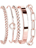 Gokeey Gold Bracelets Set for Women Non Tarnish, Waterproof 14K Gold Plated Sterling Silver Chunky Cuff Bracelet Stackable Gold Bangles Bracelet for Women Trendy Fashion Accessories Tie Knot Cuban Rope Paperclip Beaded Bracelet Stack Jewelry Mothers Day G