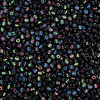 LAIDANLA 1000PCS Acrylic Number Beads Colorful Number Black Round Bead 7×4mm for Jewelry Bracelets Necklaces Key Chains Making - color: W-Colorful Number Black Beads