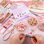 Wurosi 680 Pcs Keychain Making Kits, Pink DIY Bag Charm Kit, 78.74 Inch Chains, Key Chain Hooks, Jump Rings, Lobster Clasps, 225 Charms & Letter, Tools, Great for a Custom Gift, Party, or Family Activ - color: 680PCS Keychain Making Kit