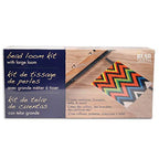 The Beadsmith Extra Wide Metal Bead Loom Kit, Includes Extra Wide Loom (14.5" x 6" x 8.5"), Thread, Needles, and 36 Grams Glass Beads for Bracelets, Necklaces, Belts, and More