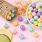 DanLingJewelry 100pcs Random Color Opaque Acrylic Round Beads - Bubble Gum Ball Spacer for DIY Jewelry Making - color: 100pcs - Random Color - 20mm Round - Opaque