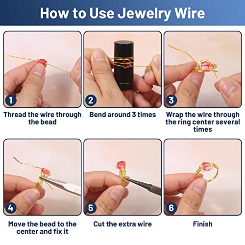 Anezus 18 Gauge Jewelry Wire for Jewelry Making, Tarnish Resistant Copper Beading Wire for Crafting (KC Gold) - color: KC Gold