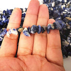 90 Inches Sodalite Irregular Shaped Crystal and Healing Tumbled Chip Stone Beads for Jewelry Making - color: Blue-Sodalite