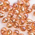 100Pcs Champagne Gold Crystal Glass Beads, 8x10mm Faceted Teardrop Shiny Bulk Beads for Jewelry Making, DIY Crafts - color: Champagne Gold