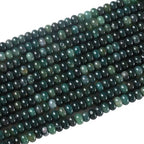 5x8mm 76pcs Natural Moss Agate Stone Rondelle Spacer Loose Beads Abacus Disk Stone Round Loose Gemstone Beads for Jewelry Making DIY Bracelet Necklace - color: Moss Agate Stone, size: 5x8mm Abacus Disk