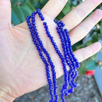 500pcs Czech Faceted Rondelle Crystal Glass Loose Beads 4mm Small Tiny Spacer Bulk Cobalt Blue for DIY Craft Jewelry Making CCR425 - color: Cobalt Blue, size: 4mm (0.16") - 500pcs