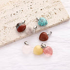 Lezam 24 Pieces Healing Crystal Heart Moon Cross Shaped Pendants Necklace Charms for DIY Jewelry Making Natural Quartz Stones Chakra Love Beads Bulk - color: 24Pcs-B