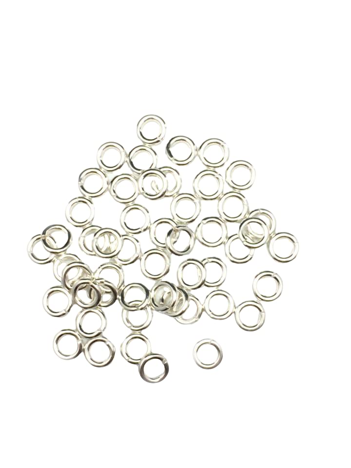 50pcs 925 Sterling Silver Open Jump Rings, 16 Gauge 5.7mm OD/3.2mm ID Made in USA by CRAFT WIRE - size: 5.7mm OD/3.2mm ID