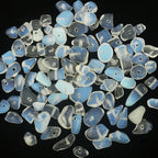 30in White Opalite Natural Chip Stone Beads 5-8mm About 230pcs, Irregular Drilled Translucent White Bead for Bracelets Jewelry Making Supplies for Adults, DIY Crafts. - color: Opalite