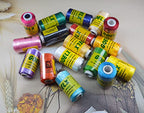 GOELX Silk Thread 17 Main Color Set for Jewellery-Tassel Making- Embroidery-Crafts, Shiny Soft Thread Spools