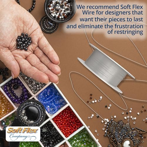 Soft Flex 21 Strand Beading Wire - Fine 0.14 Diameter - 30 Feet Design Wire - style: Satin Silver
