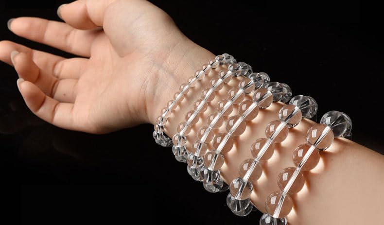 Natural Stone Genuine Stones DIY Clear Quartz Crystals Round Beads 8mm 100pcs Beading Loose Gemstone Hole Size 1mm Charm Smooth Beads for Bracelets Necklaces Earrings (Clear Quartz Crystals 8mm) - color: Clear Quartz Crystals, size: 8mm