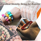 Whale Stretchy String for Bracelets, 3 Rolls Clear Elastic String for Jewelry Making 0.6mm 15mRoll Jewelry Beading Wire Crystal Craft Wire Stretch Cord for Seed Beads Pony Beads (3 Rolls)