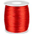 Anezus Red Nylon Cord, Nylon Craft String, Silky Satin Rattail Cord Beading String for Braided Bracelets, Pendants Necklace, Macrame Keychains, Lanyards, Drawstring Bags, DIY Crafts, Sewing Projects - style: Red