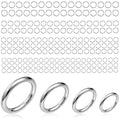 2000 PCs No Tarnish Stainless Steel Jump Rings for Jewelry Making, 4 Sizes 4-7mm, 20 Gauge Thickness, Silver (Mixed Size) - color: Mixed Size