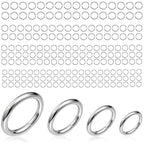 2000 PCs No Tarnish Stainless Steel Jump Rings for Jewelry Making, 4 Sizes 4-7mm, 20 Gauge Thickness, Silver (Mixed Size) - color: Mixed Size